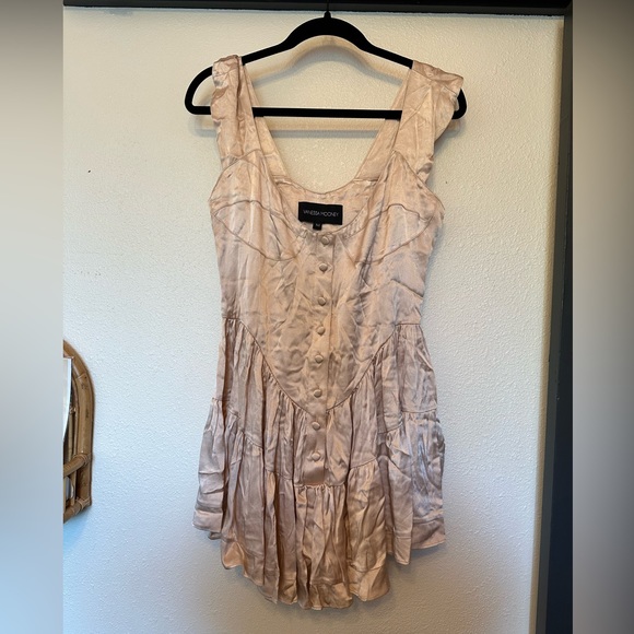 Cream satin Vanessa Mooney Elisabeth romper - Picture 2 of 4